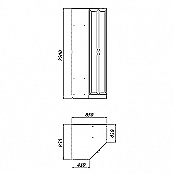 Шкаф "Консул" Г6.01 - Вид 2